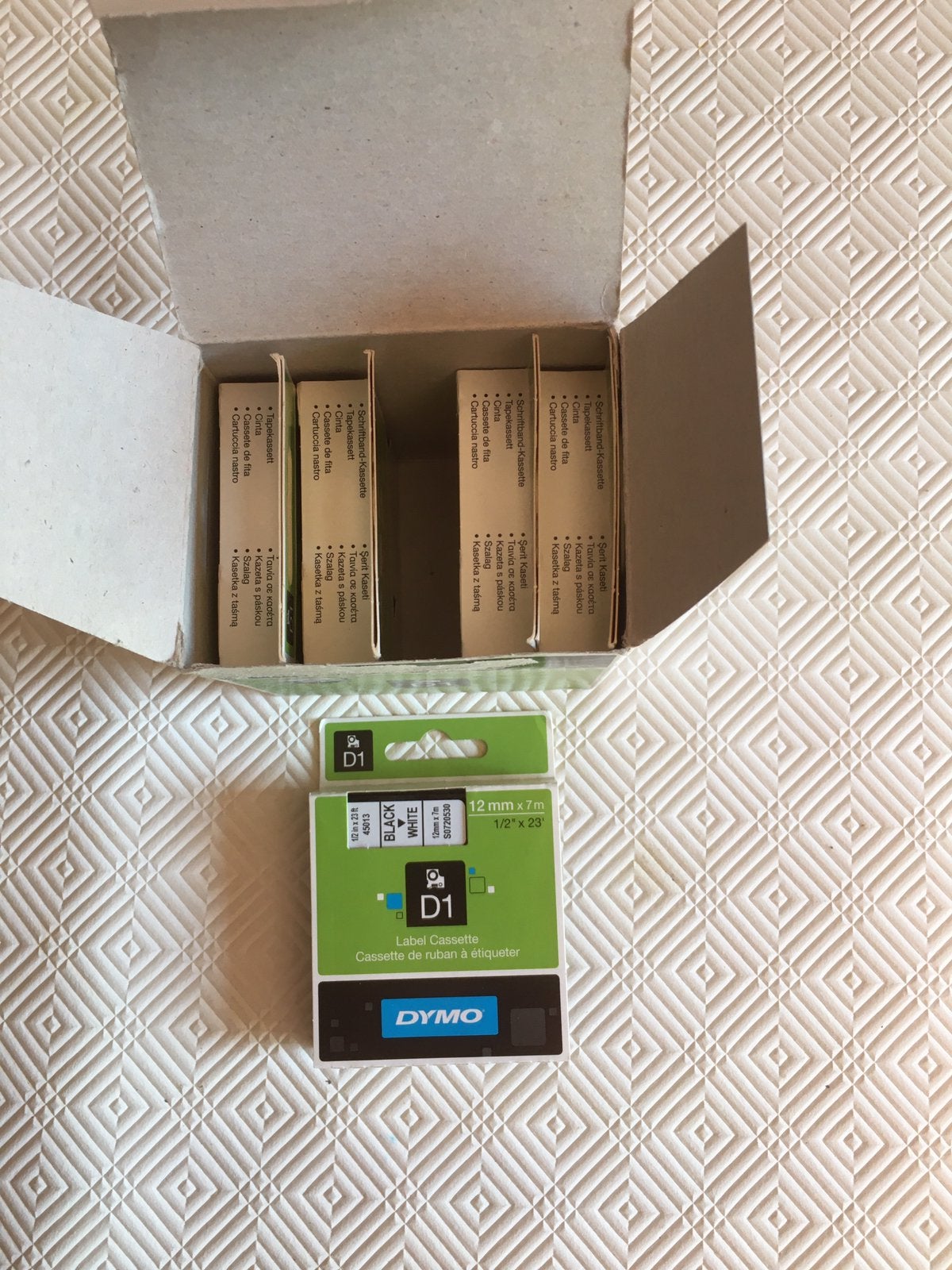 Boîte de 5 rubans Dymo D1, Zo goed als nieuw