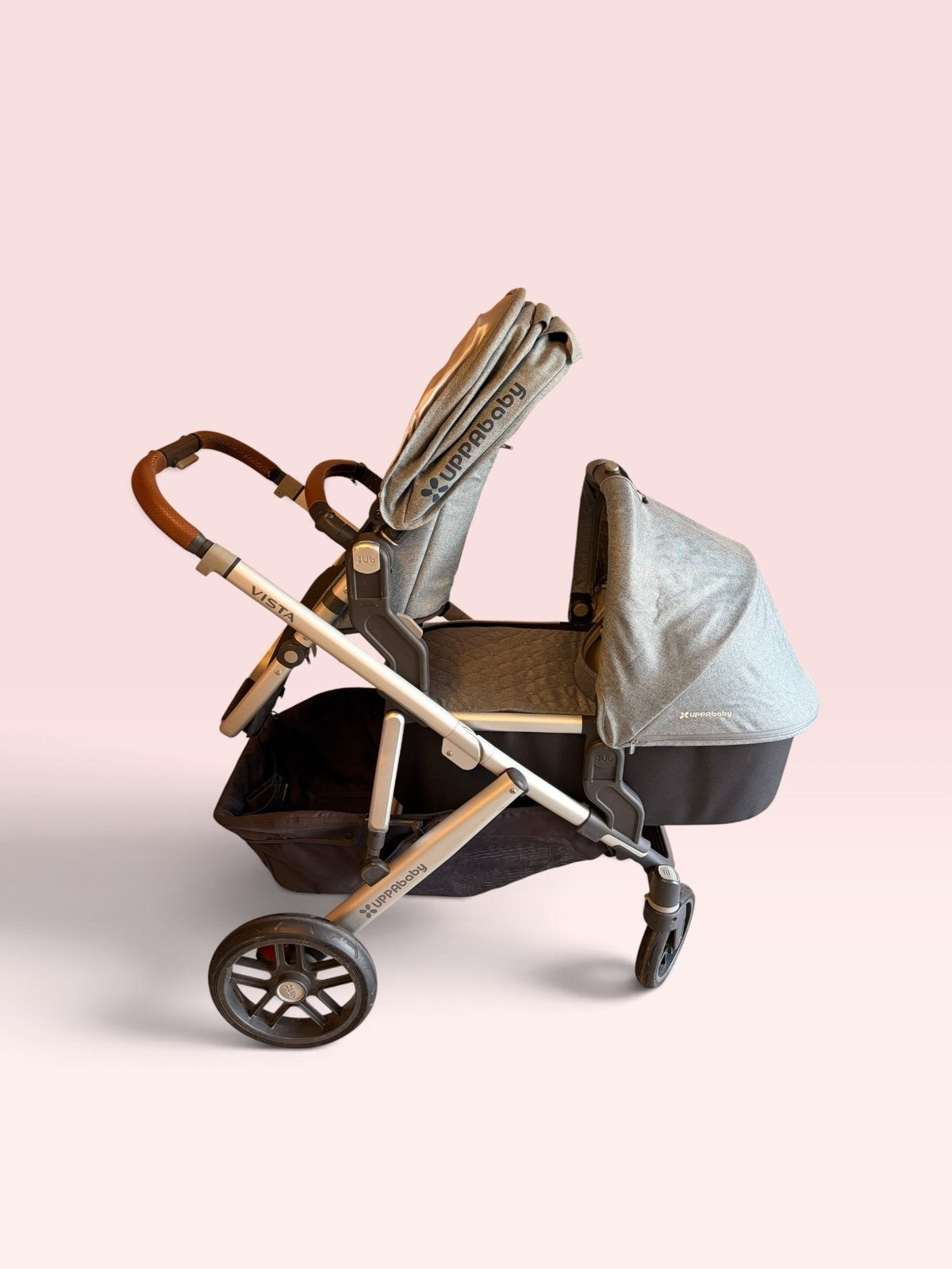 Uppababy Vista: duowagen voor pasgeborenen tot peuters, Duowagen, Zo goed als nieuw, Combiwagen, Ophalen