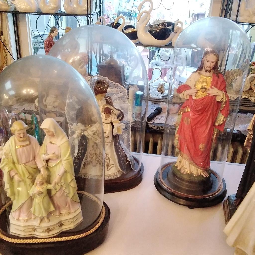 3 oude glazen stolpjen, Antiek en Kunst, Ophalen