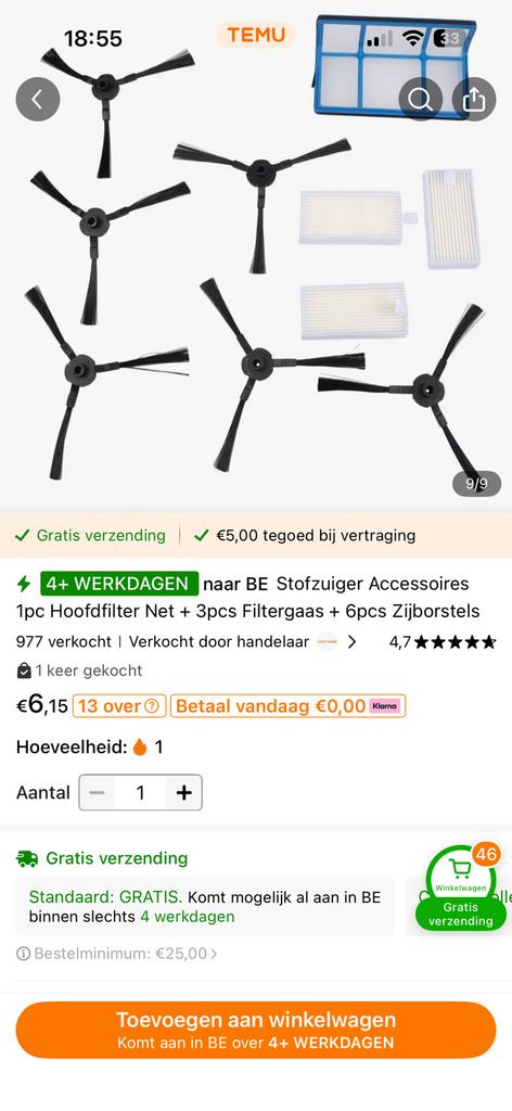 Robot stofzuiger accesoires, Electroménager, Enlèvement, Neuf, Aspirateur robot