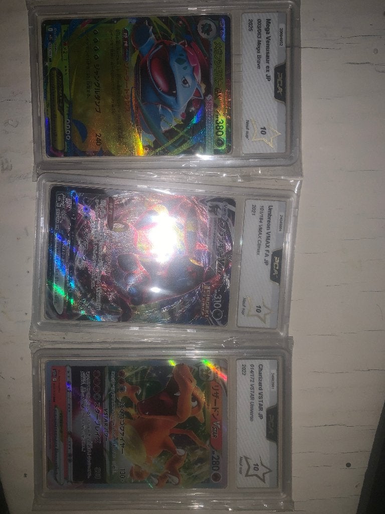 3 Carte Pokémon grade Pca 10, Hobby & Loisirs créatifs, Enlèvement, Comme neuf