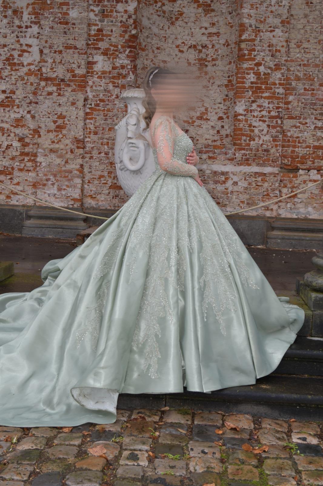 Robe de fiançailles couleur vert menthe, Enlèvement, Neuf, Autres couleurs, Robe de mariée