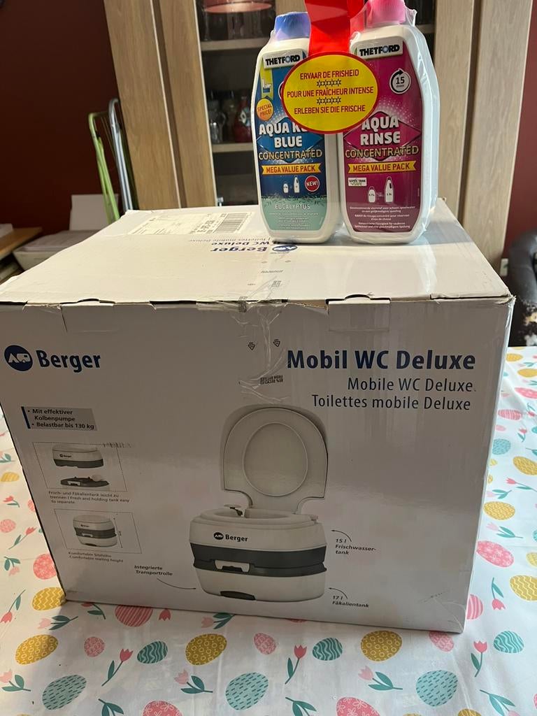 Campeertoilet deluxe incl. Producten nieuw in doos, Caravanes & Camping, Accessoires de camping, Enlèvement, Neuf