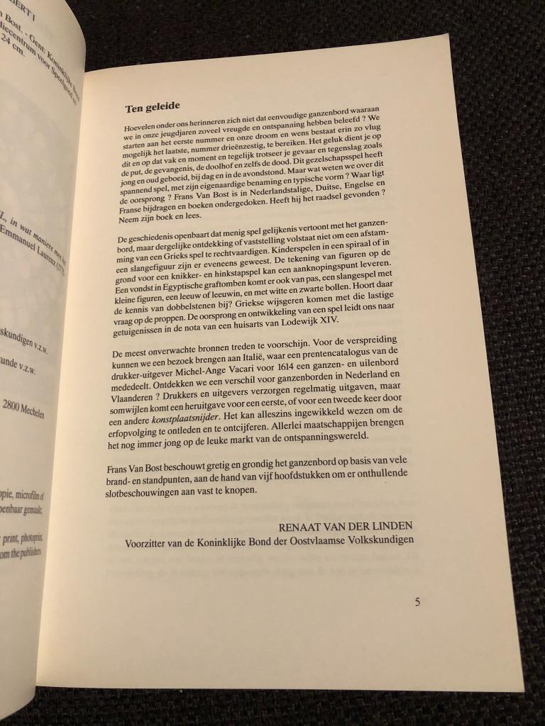 Het ganzenbord in Vlaanderen - Frans Van Bost, 20e eeuw of later, Frans Van Bost, Ophalen of Verzenden, Zo goed als nieuw