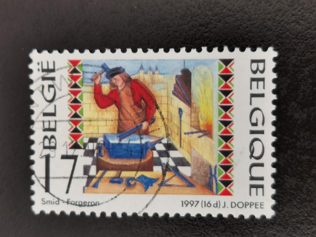 Belgique 1997 - artisanat - forgeron, Enlèvement ou Envoi, Affranchi