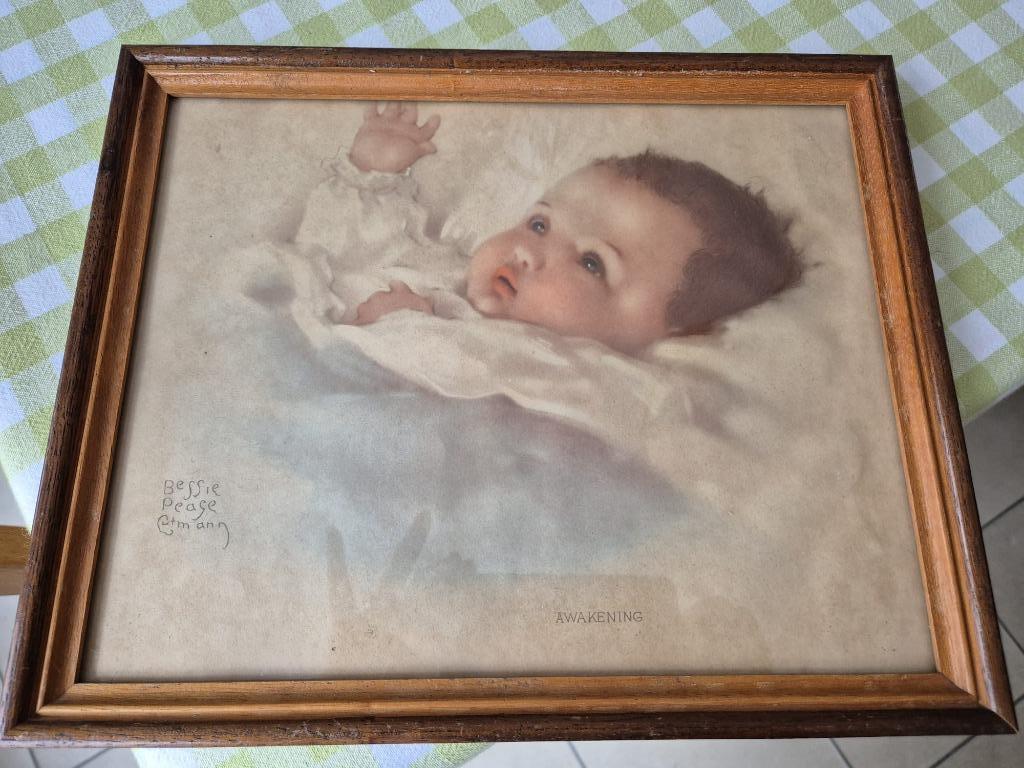 kader vintage portret baby (Bessie Pease Gutmann), Antiek en Kunst, Ophalen of Verzenden