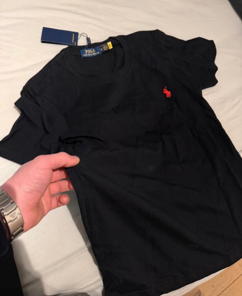 Polo ralph lauren T-shirt, Verzenden, Zo goed als nieuw, Maat 48/50 (M), Zwart