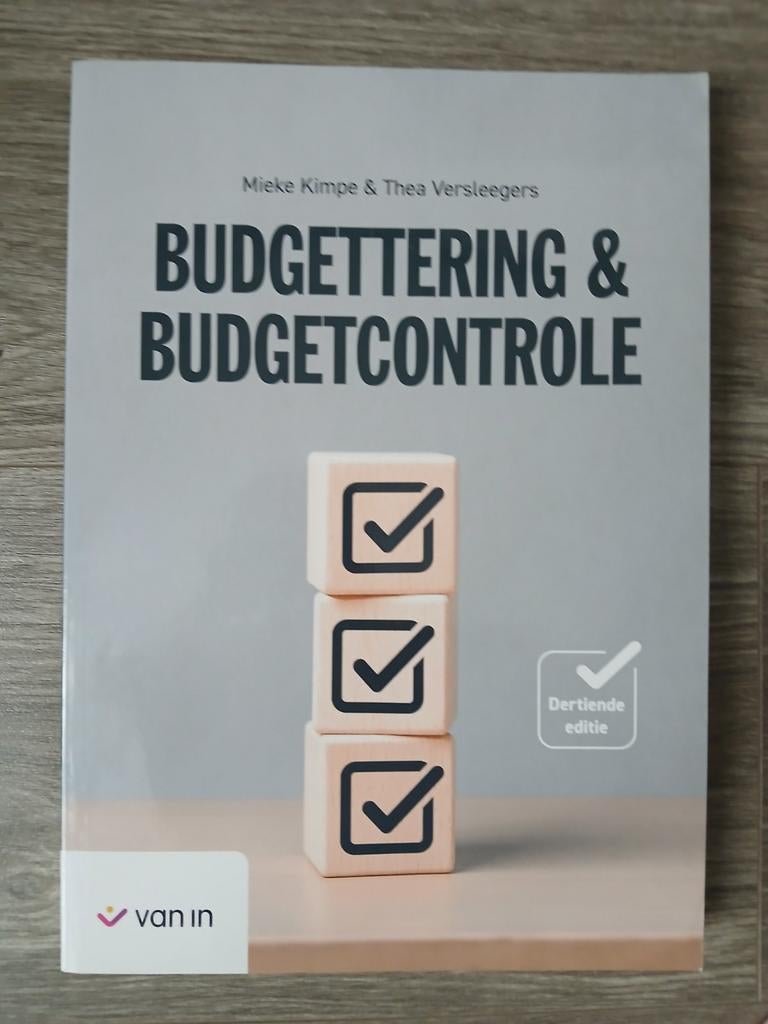 Budgettering & budgetcontrole, Enlèvement ou Envoi