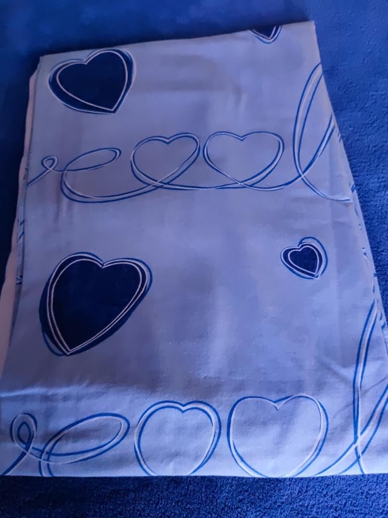 Parure de couette 1 personne, Enlèvement, Bleu, Housse de couette