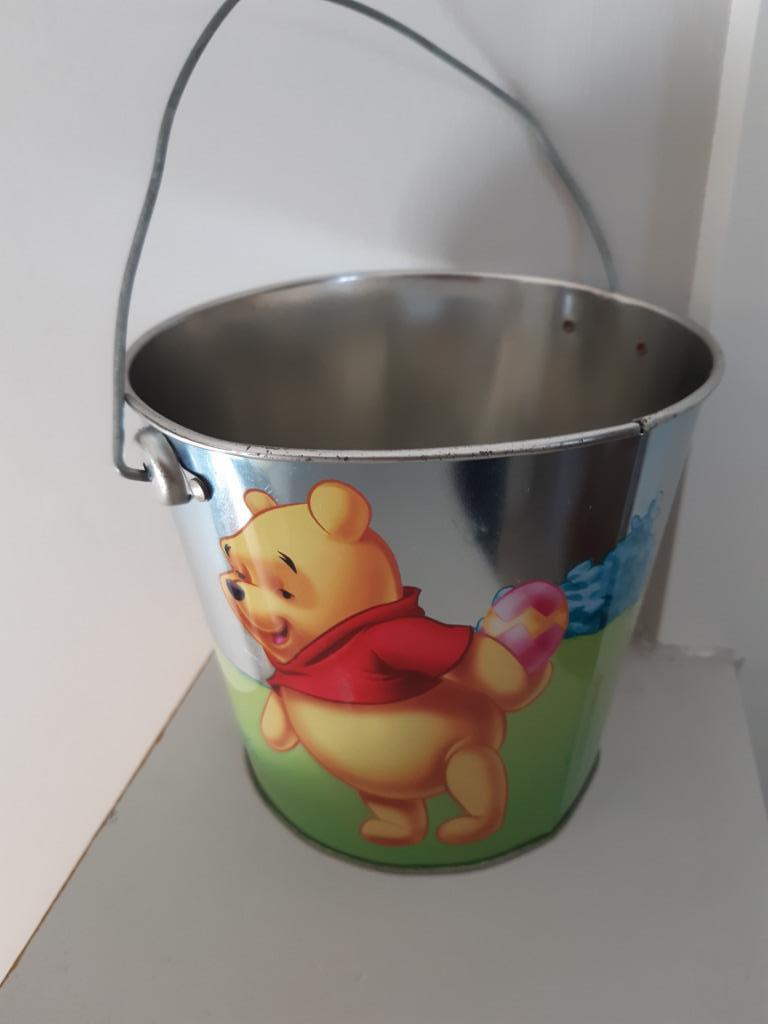 Pooh blikken emmer Winnie de Poeh - hoogte 11,5cm 12cm diam, Ophalen of Verzenden, Winnie de Poeh of vrienden, Tas, Koffer of Zak