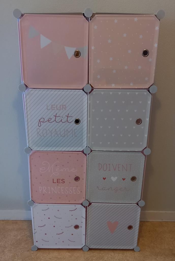 Armoire Atmosphera Enfant rose/gris/blanc ou bleu/gris/blanc, Enlèvement, Comme neuf