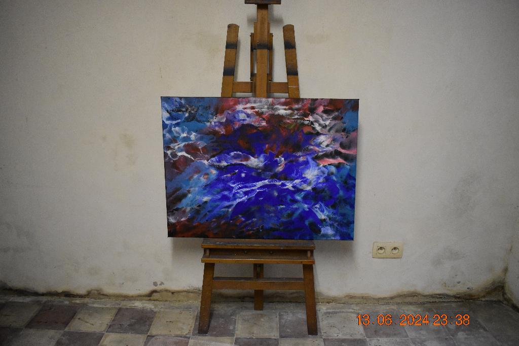 Peinture abstraite, serie no (54) par joky kamo, peinture, Antiquités & Art, Enlèvement, Gouache, Abstrait