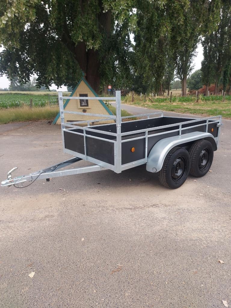 Nieuwe Dubbelas aanhangwagen 750kg met COC Rijbewijs b, Ophalen, Zo goed als nieuw