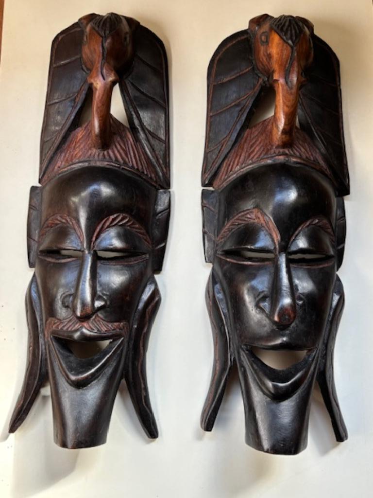 Senegalese maskers van een koppel, Antiek en Kunst, Ophalen