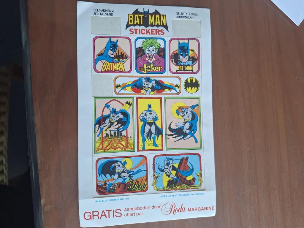Vintage stickers Batman Joker vel Roda margarine, Verzamelen, Ophalen of Verzenden, Gebruikt, Merk