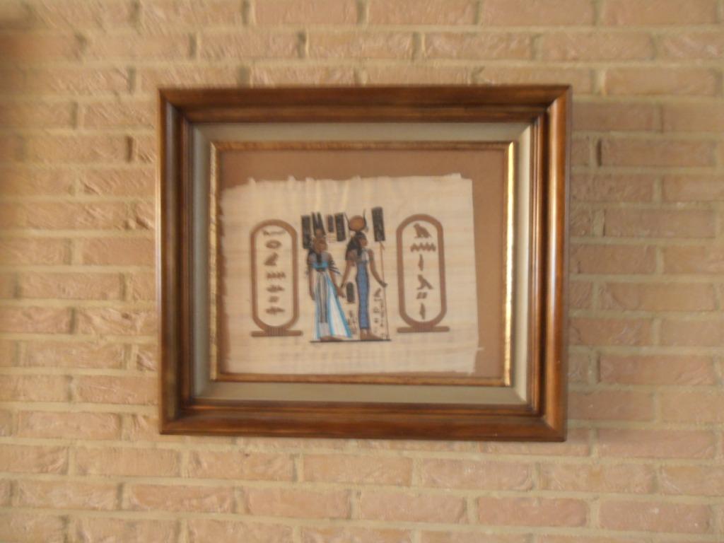 Papyrus in houten kader, Huis en Inrichting, Woonaccessoires | Lijsten, Ophalen