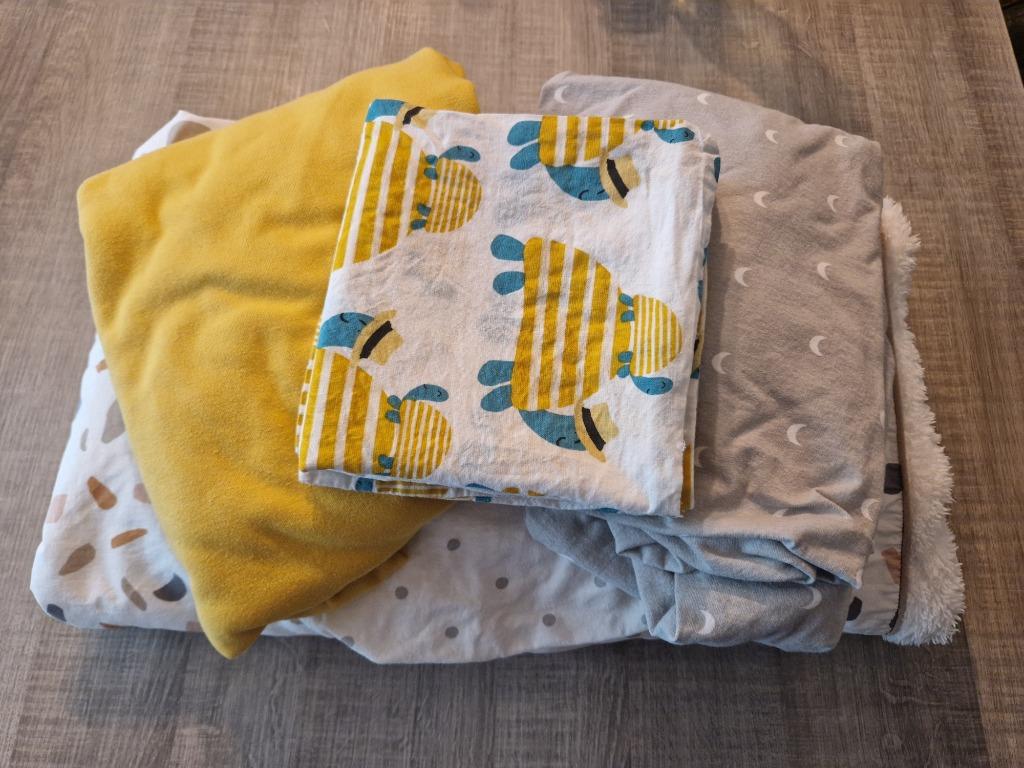 Beddengoed-pakket (Witlof for kids + Ikea) babybedje 120x60, Ophalen, Gebruikt, Minder dan 70 cm, Deken