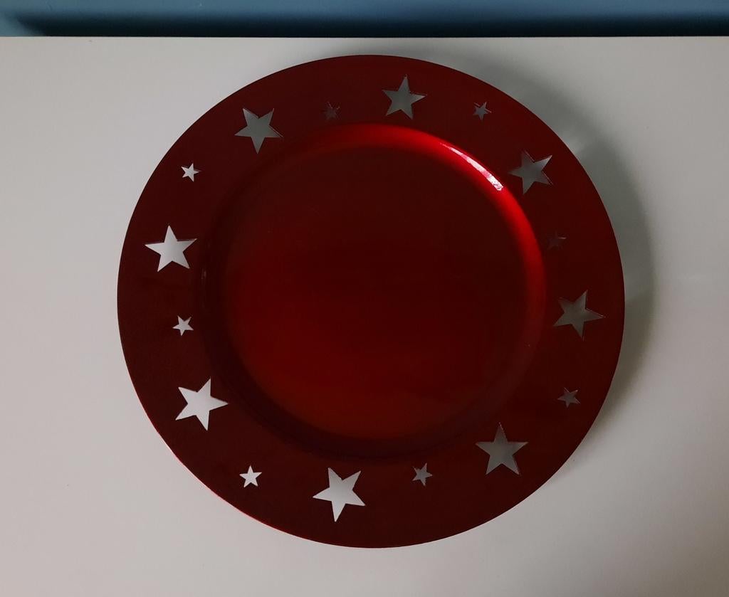 Decoratie bord/plateau, Huis en Inrichting, Woonaccessoires | Dienbladen, Ophalen of Verzenden, Zo goed als nieuw, Rond