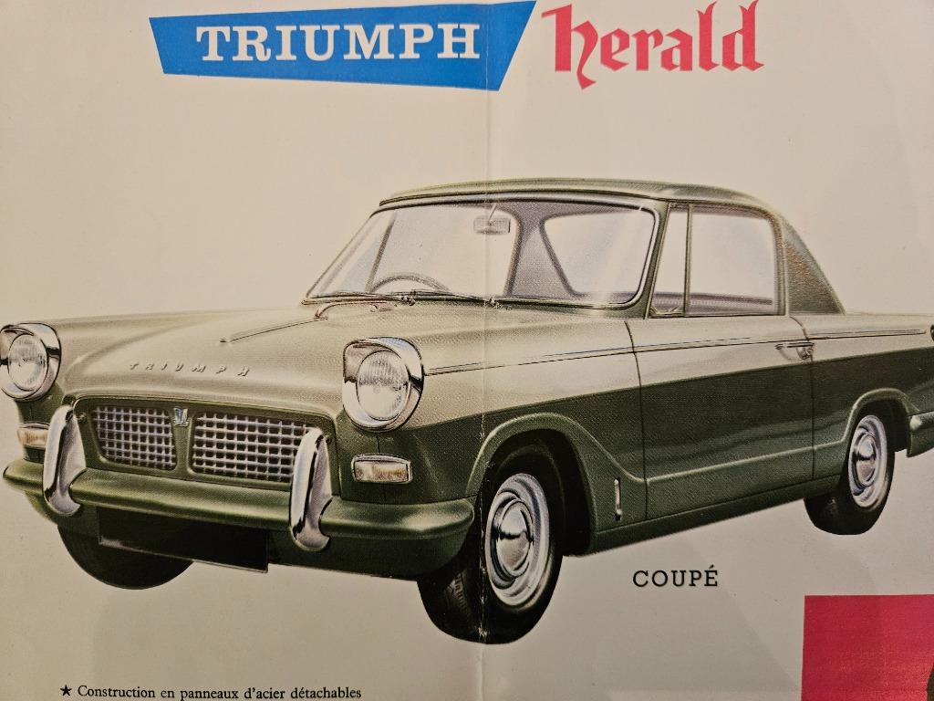 BROCHURE TRIUMPH HERALD 1959, Envoi