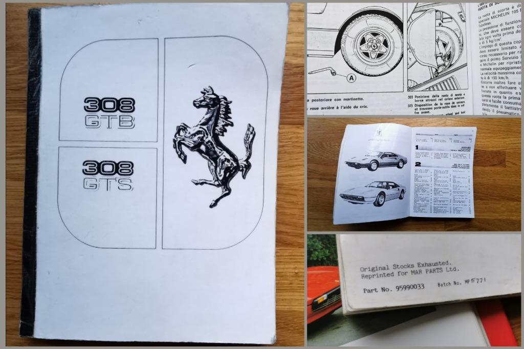 Ferrari 308 GTB/GTS gebruikershandleiding, Autos : Divers, Modes d'emploi & Notices d'utilisation, Envoi