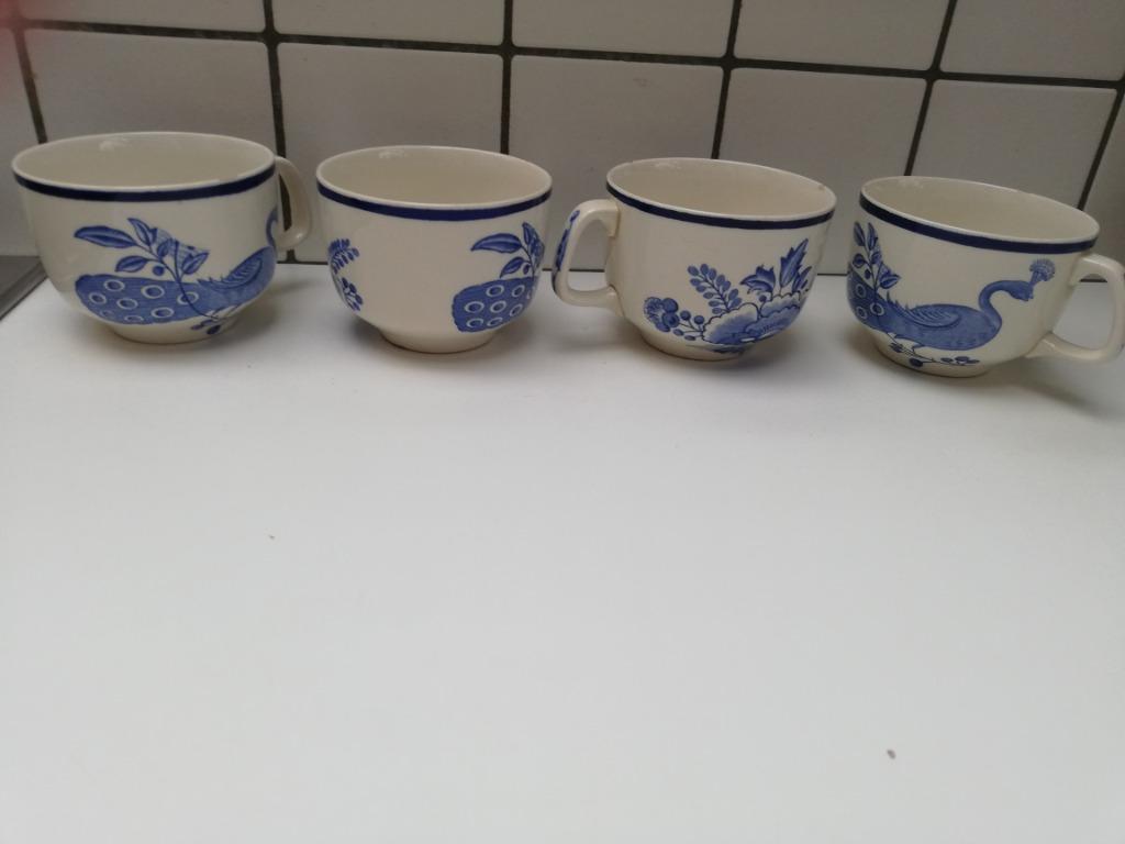 boch tassen keramiek Paon Bleu, Antiek en Kunst, Ophalen