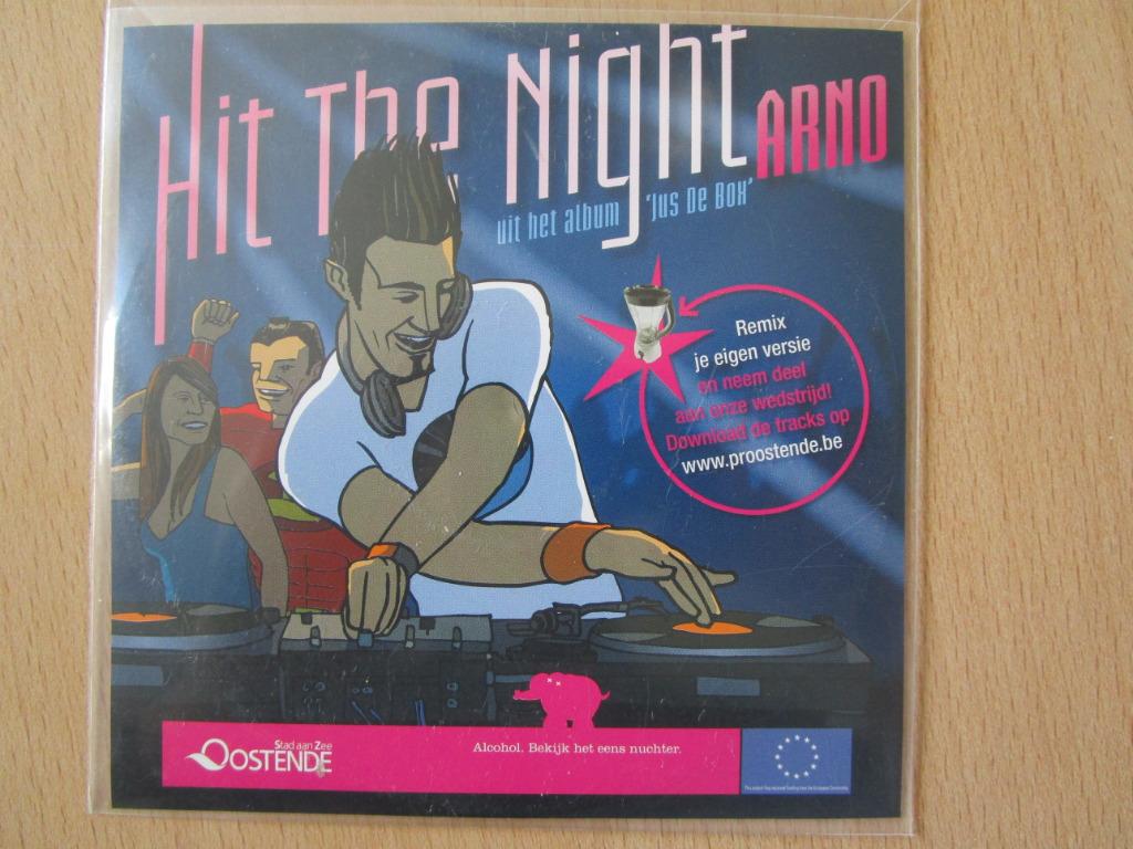 ARNO = HIT THE NIGHT (PROMO CDSINGLE + PROMO FILMPJE), 1 single, Ophalen of Verzenden, Zo goed als nieuw, Pop