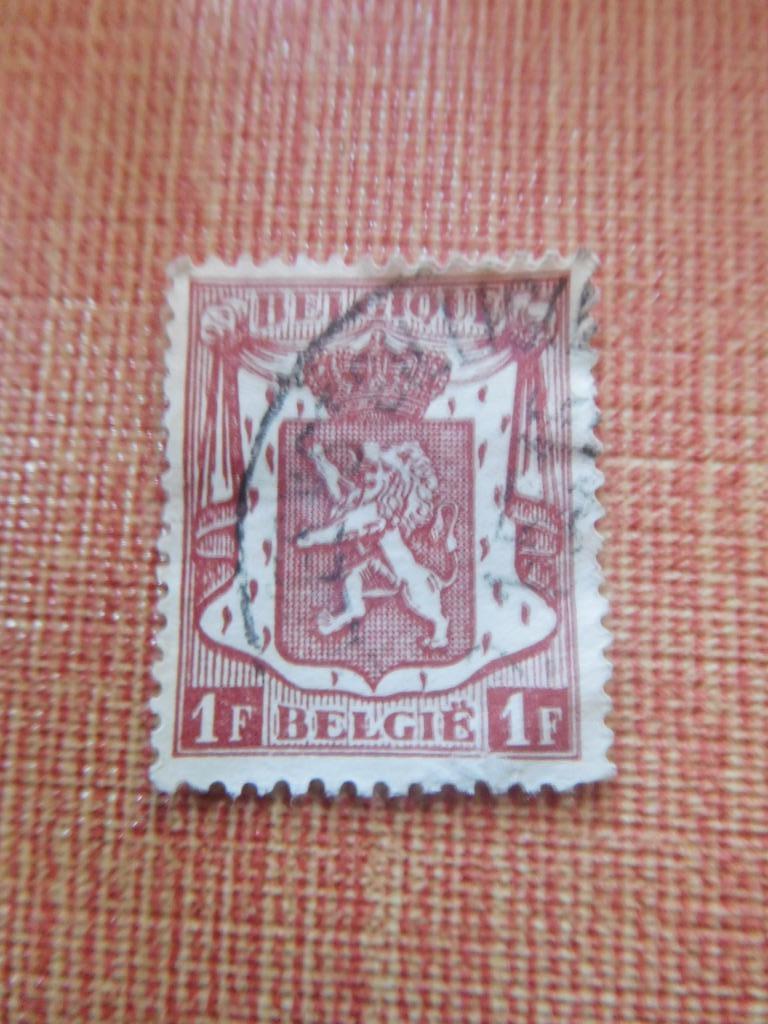 Gebruikte oude Belgische postzegels Heraldische leeuw (3), Ophalen of Verzenden, Gestempeld, Gestempeld