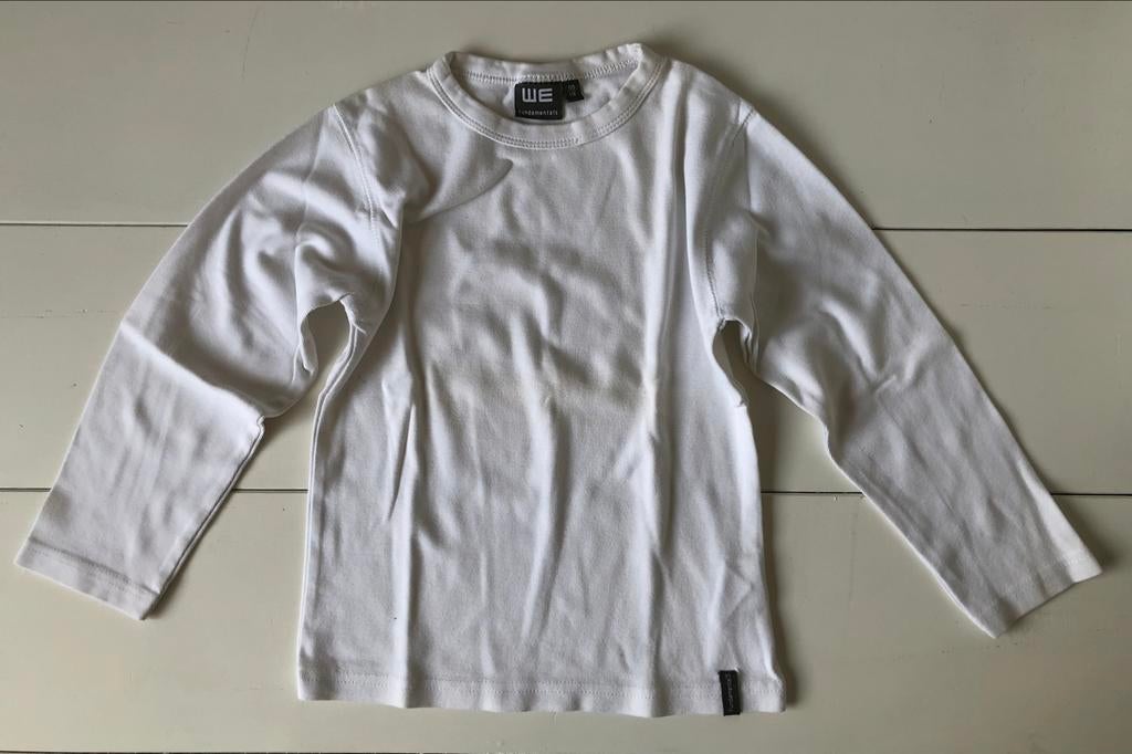 manches longues blanches WE Fashion 110 116, Enfants & Bébés, Garçon ou Fille, WE, Enlèvement ou Envoi, Chemise ou À manches longues