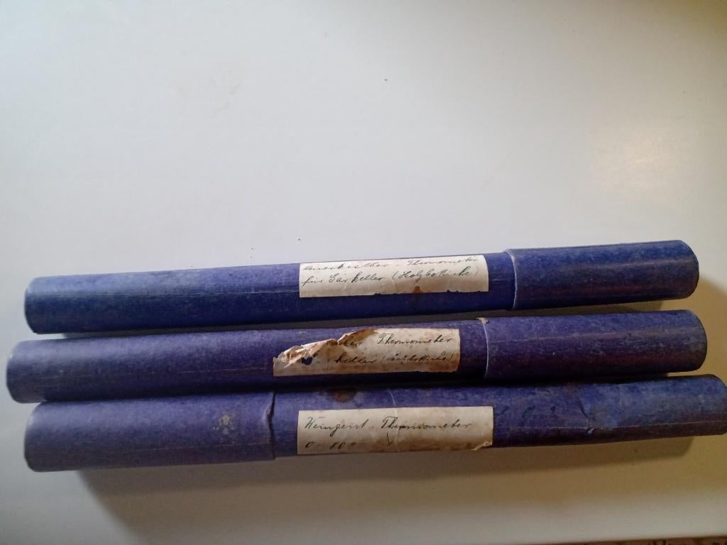 1900 alcoholthermometers Hugo Wernicke glaswerk Duitsland, Ophalen of Verzenden