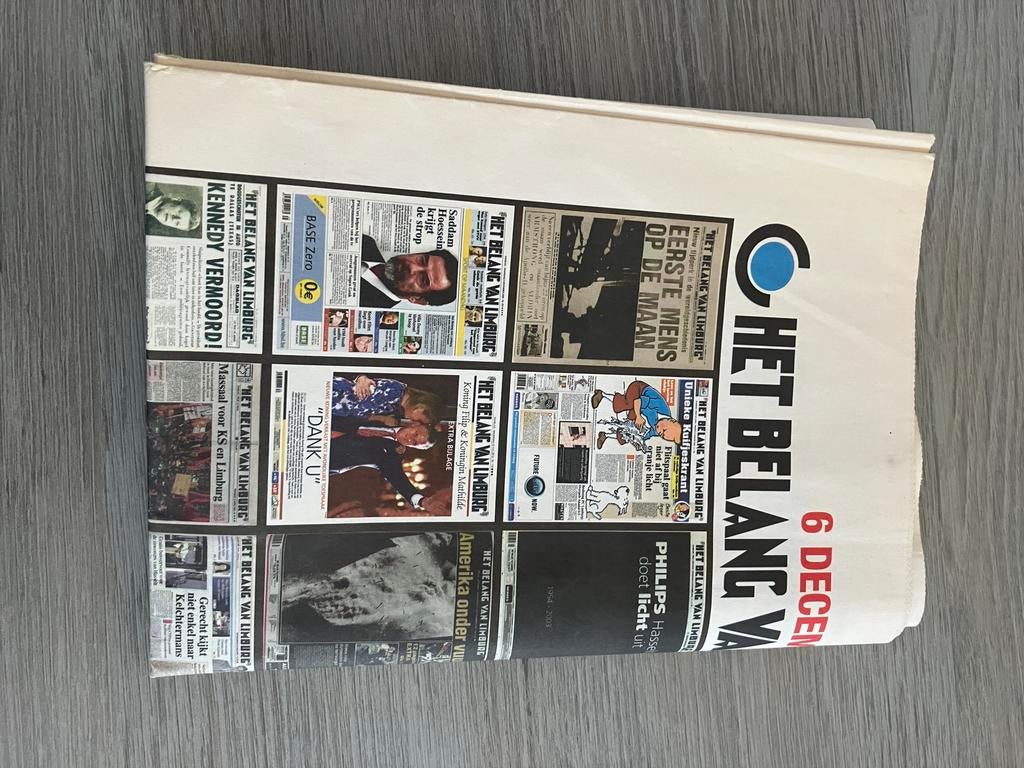 Unieke editie krant Het Belang van Limburg 135j, Ophalen