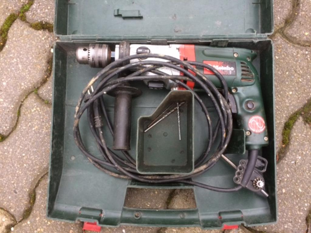 Foreuse à percussion METABO, 600 watts ou plus, Enlèvement ou Envoi, Utilisé, Vitesse variable