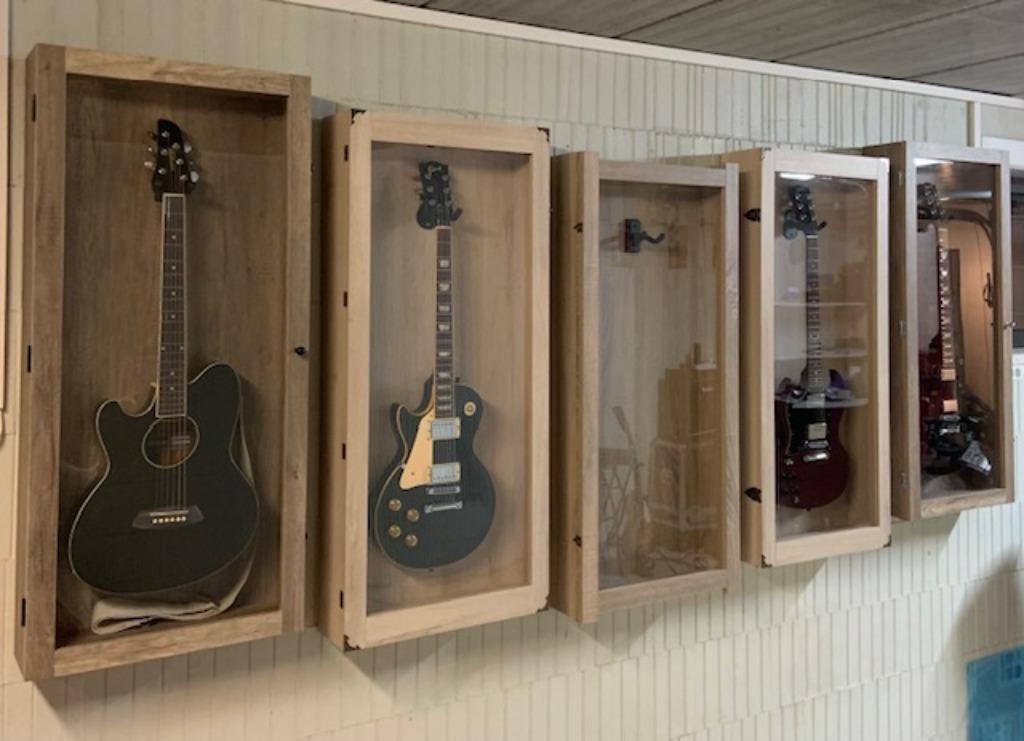 Gitaar vitrinekast Gitaardisplay Wandkast, Ophalen, Nieuw