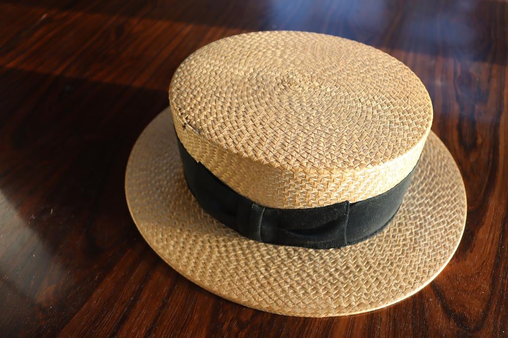 Rieten hoed, Vêtements | Hommes, Chapeaux & Casquettes, Porté, Chapeau, 57 cm (M, 7⅛ pouces) ou moins, Enlèvement
