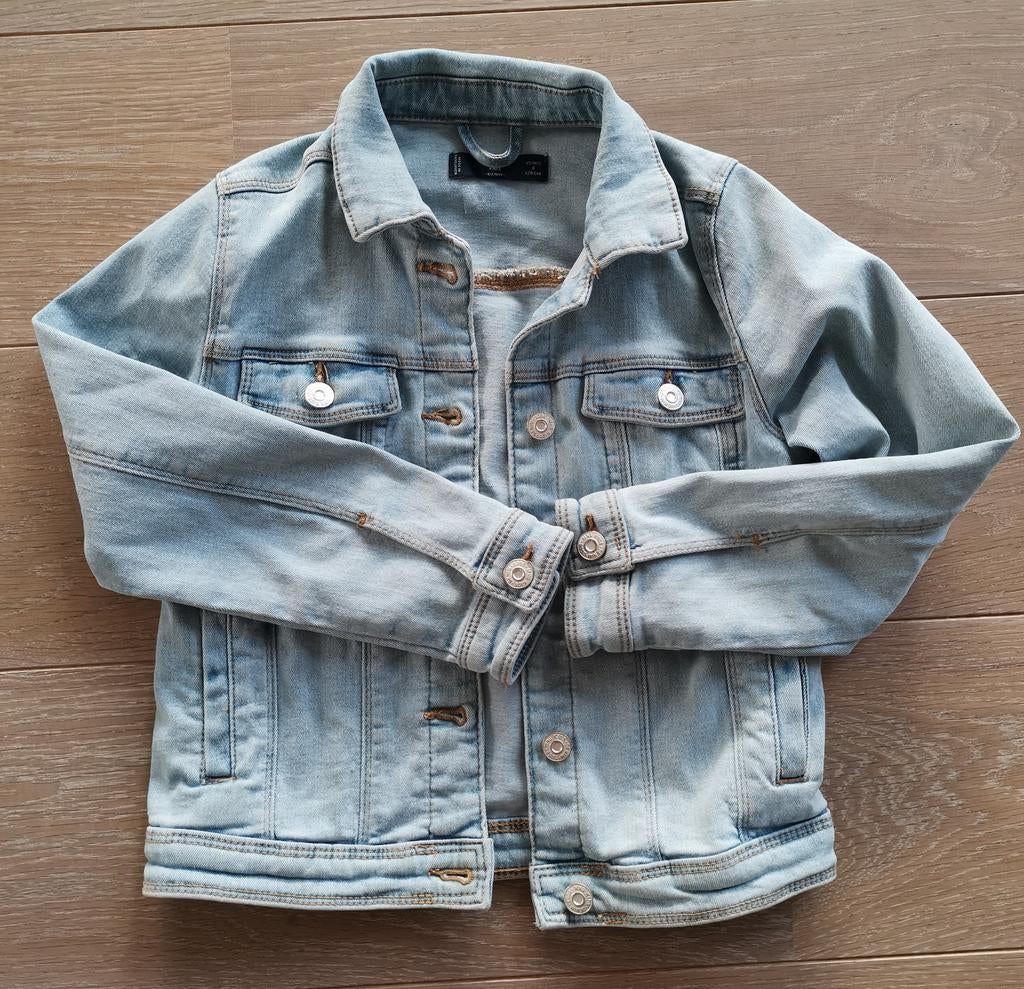 Jeans vestje meisjes Mango maat 8 jaar, Ophalen, Meisje, Mango, Zo goed als nieuw