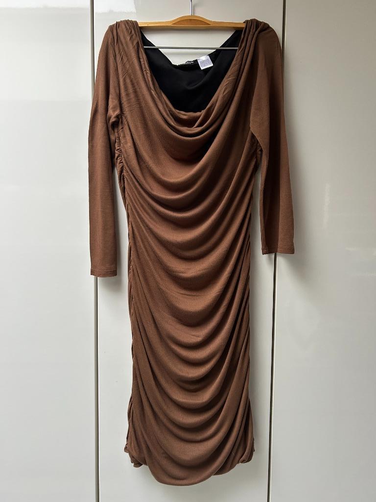 Robe marron La Redoute - Taille 36/38 *, Enlèvement ou Envoi, La redoute, Taille 36 (S), Comme neuf