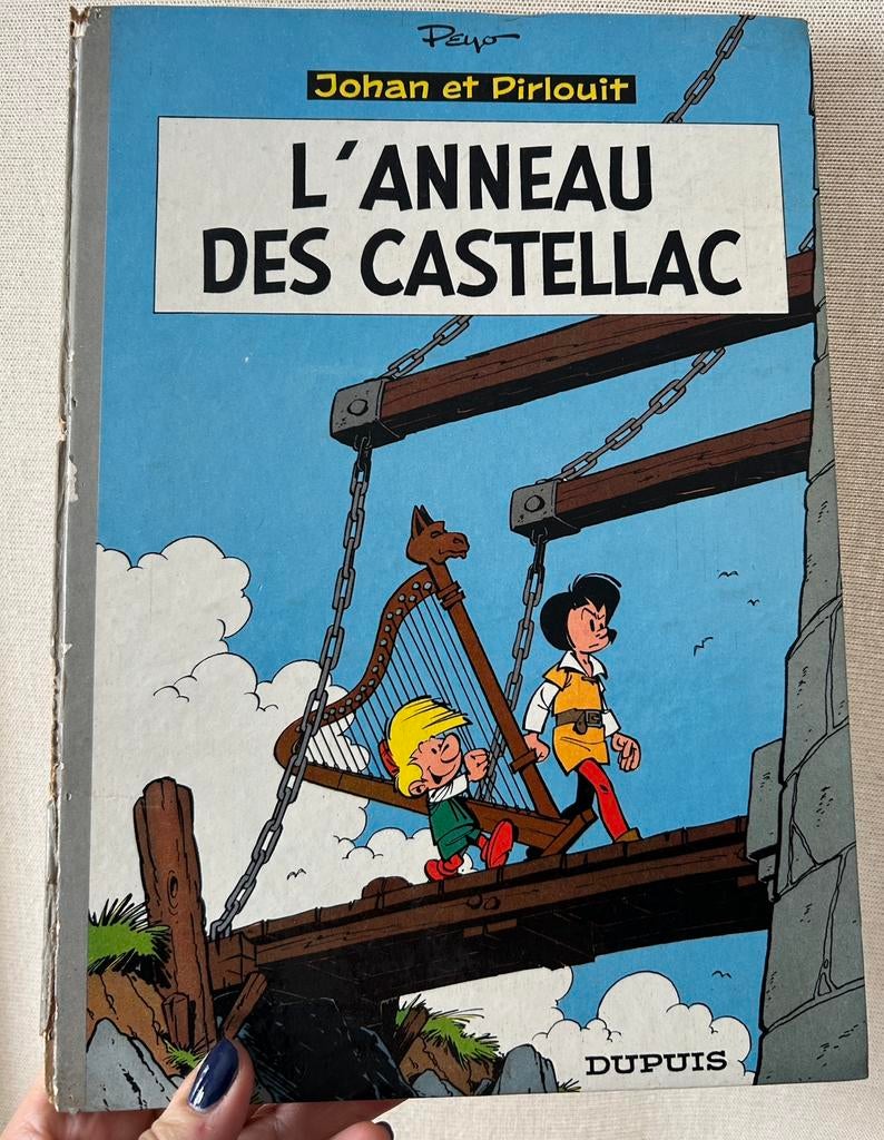 Johan en Pirlouit L'Anneau des Castellac EO 1962-BDM 900€, Boeken, Stripverhalen, Ophalen of Verzenden