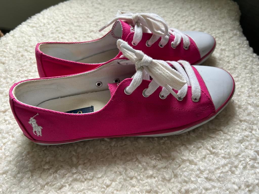 Polo Ralph Lauren maat 37, Kleding | Dames, Ophalen of Verzenden, Zo goed als nieuw, Sneakers, Roze
