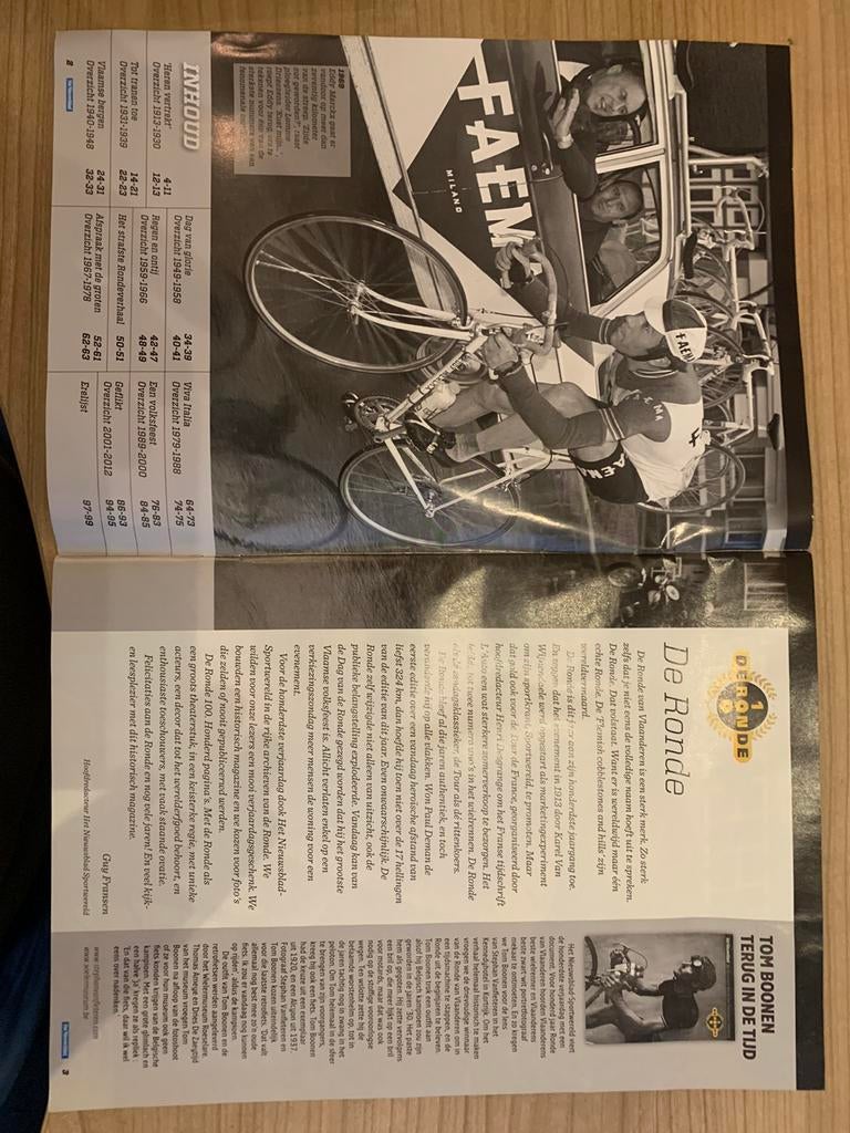 Ronde van Vlaanderen brochure 100 jaar, Ophalen, Zo goed als nieuw