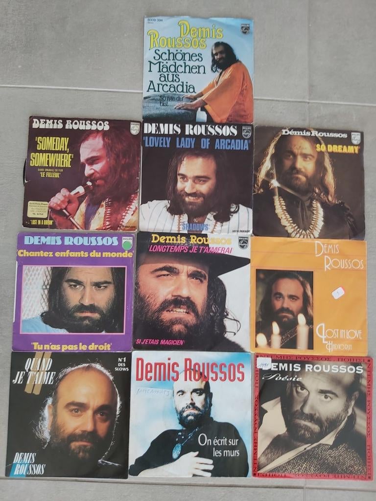 10 x 45T Demis Roussos, CD & DVD, Vinyles | Compilations, Enlèvement ou Envoi, Utilisé, Musique du monde