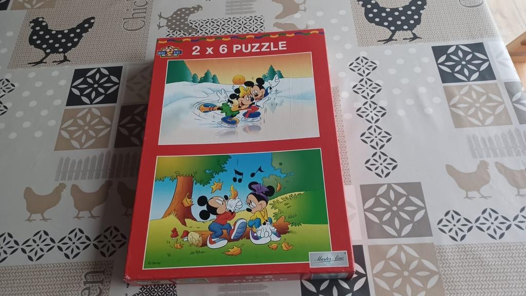 Puzzle Mickey et Minnie, Enlèvement, Moins de 10 pièces, Neuf