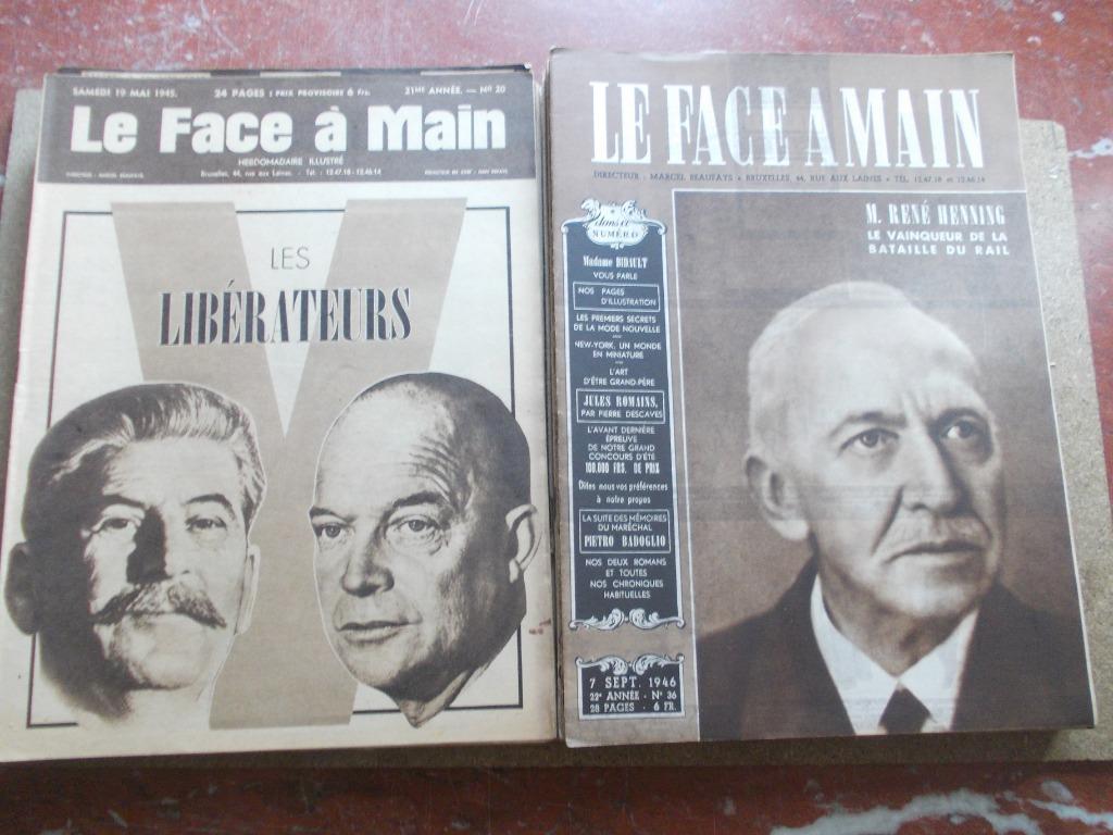 LOTMAGAZINES VAN AANGEZICHT TOT HAND 1945 - 1948, Ophalen of Verzenden, 20e eeuw of later, Gelezen