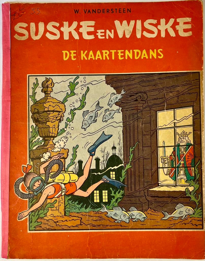 Suske & Wiske - De Kaartendans - 2 kleuren - Goede staat, Boeken, Ophalen of Verzenden