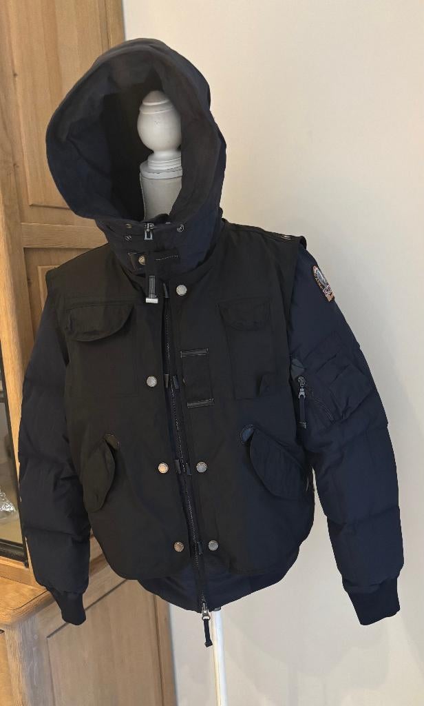 Super coole zwart blauwe winterjas van Parajumpers, Garçon, Enlèvement ou Envoi, Comme neuf, Manteau