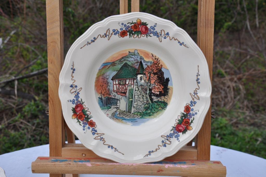 assiette creuse obernai sarreguemines h loux (3), Antiek en Kunst, Ophalen of Verzenden
