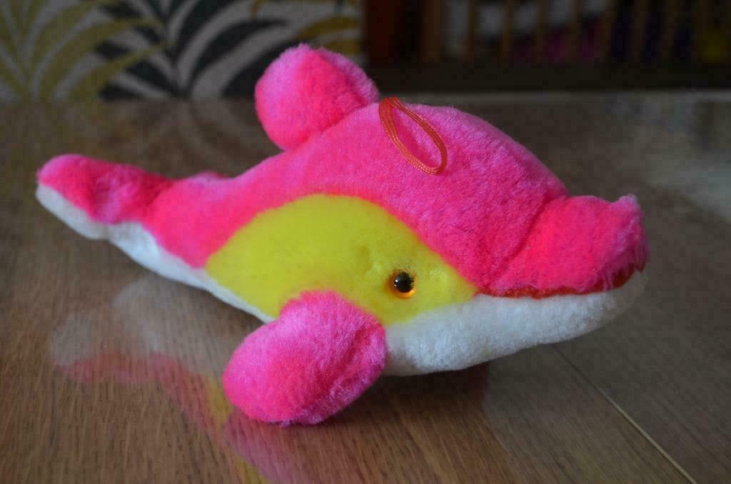 Roos dolfijnen knuffeltje, Ophalen of Verzenden, Zo goed als nieuw, Overige typen