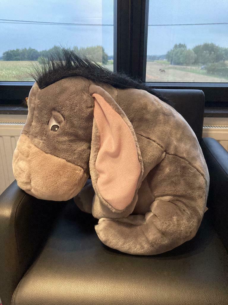 Grote Eeyore pluche- super kwaliteit- mist staartje, Kinderen en Baby's, Ophalen of Verzenden, Zo goed als nieuw
