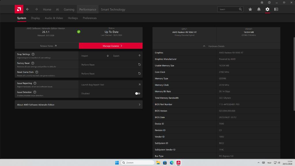 XFX Radeon 9060 XT 16 Go, AMD, Enlèvement ou Envoi, GDDR6, Comme neuf