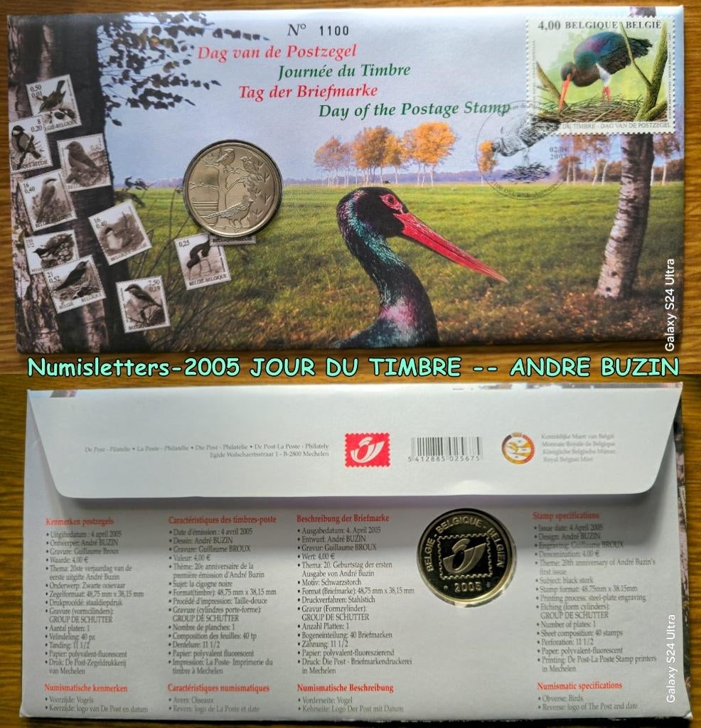 Numisbrieven-2005 DAGZEGEL -2100 DEURNE-- ANDRE BUZIN, Verzenden