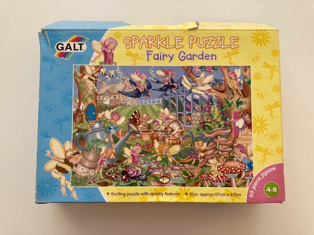 Glitterpuzzel 'Fairy Garden' - 60 stukken - Galt, Kinderen en Baby's, Ophalen of Verzenden, Meer dan 50 stukjes, Gebruikt, 4 tot 6 jaar