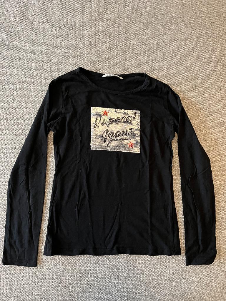 Longsleeve Kaporal pailletten maat 140, Ophalen of Verzenden, Zo goed als nieuw, Jongen, Shirt of Longsleeve
